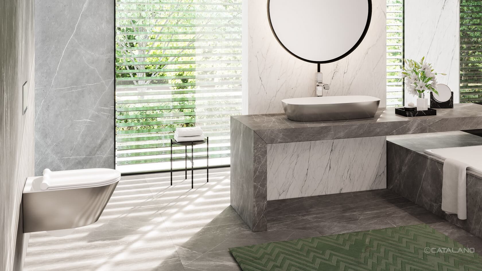 wc si lavoar Gold&Silver (zero-green)-Catalano-obiecte sanitare premium